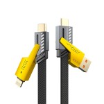 Vyvylabs Elite Series two-for-two Fast Charging Cable U+C to C+L 100W 1.2M Black VCSHY65-BK